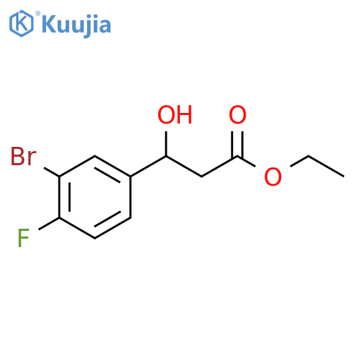 Ethyl 3-(3-bromo-4-fluorophenyl)-3-hydroxypropanoate structure