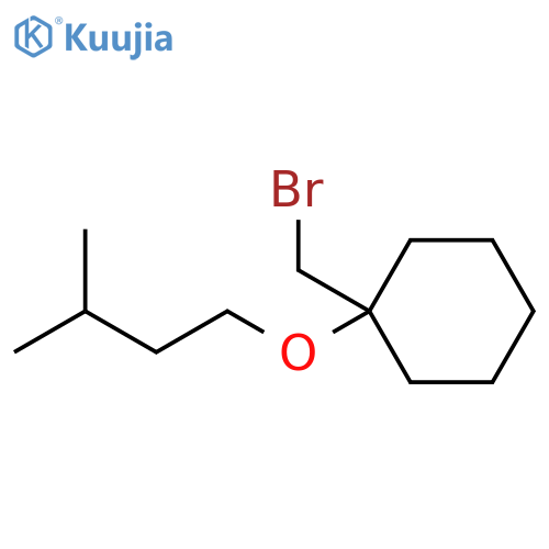 1-(bromomethyl)-1-(3-methylbutoxy)cyclohexane structure