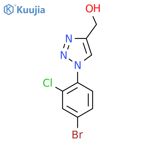 [1-(4-Bromo-2-chlorophenyl)-1H-1,2,3-triazol-4-yl]methanol structure