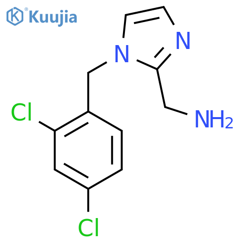 {1-(2,4-dichlorophenyl)methyl-1H-imidazol-2-yl}methanamine structure