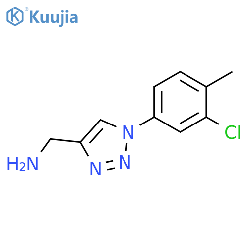 [1-(3-chloro-4-methylphenyl)-1H-1,2,3-triazol-4-yl]methanamine structure