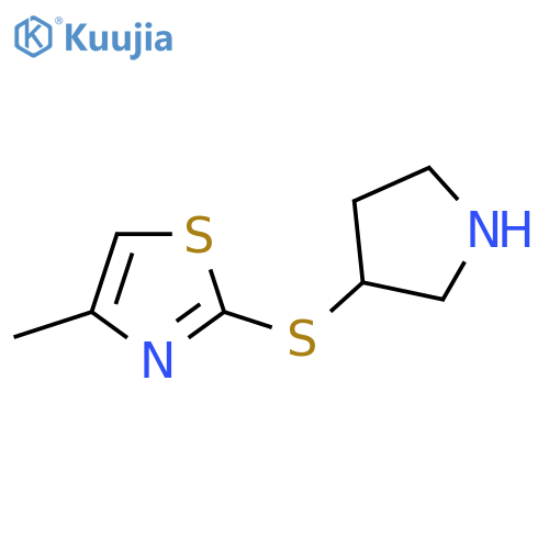 4-methyl-2-(pyrrolidin-3-ylsulfanyl)-1,3-thiazole structure