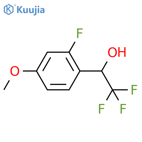 2,2,2-trifluoro-1-(2-fluoro-4-methoxyphenyl)ethan-1-ol structure