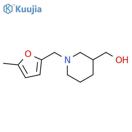 3-Piperidinemethanol, 1-[(5-methyl-2-furanyl)methyl]- structure