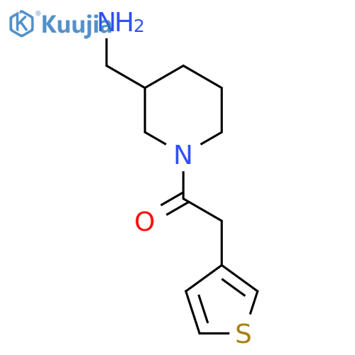 1-[3-(aminomethyl)piperidin-1-yl]-2-(thiophen-3-yl)ethan-1-one structure