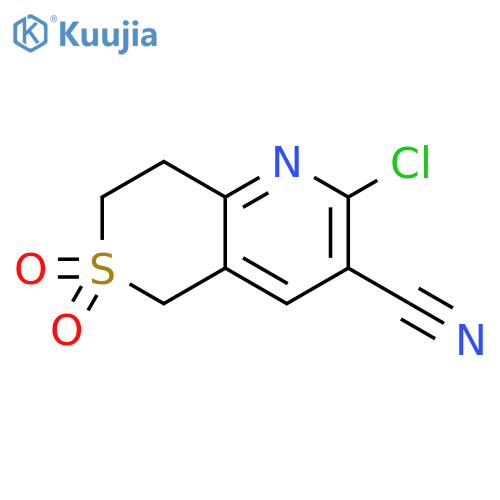 2-chloro-6,6-dioxo-5H,7H,8H-6lambda6-thiopyrano4,3-bpyridine-3-carbonitrile structure