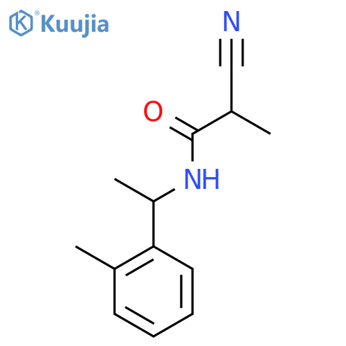 2-cyano-N-[1-(2-methylphenyl)ethyl]propanamide structure