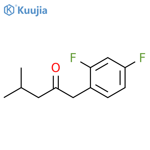 1-(2,4-Difluorophenyl)-4-methylpentan-2-one structure