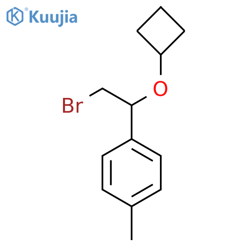 1-(2-bromo-1-cyclobutoxyethyl)-4-methylbenzene structure