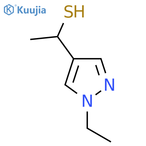 1-(1-ethyl-1H-pyrazol-4-yl)ethane-1-thiol structure