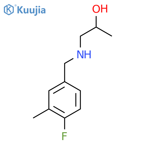 1-{(4-fluoro-3-methylphenyl)methylamino}propan-2-ol structure