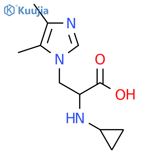 2-(cyclopropylamino)-3-(4,5-dimethyl-1H-imidazol-1-yl)propanoic acid structure