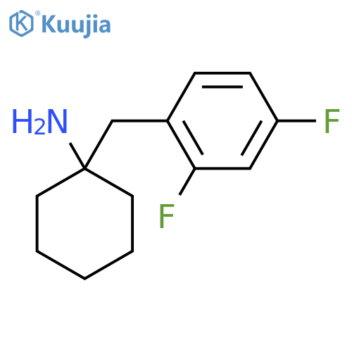 1-[(2,4-Difluorophenyl)methyl]cyclohexan-1-amine structure