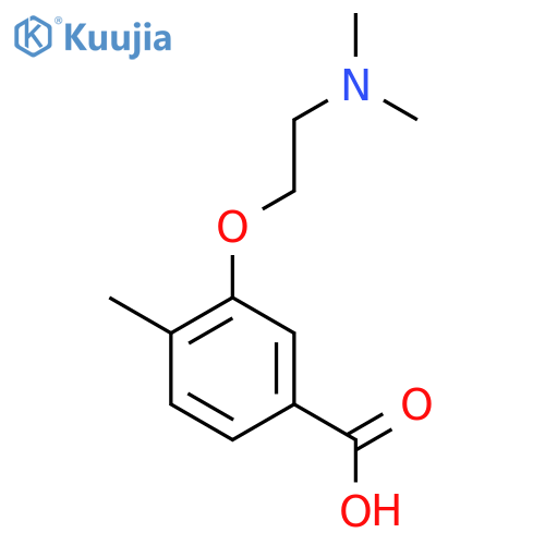 3-[2-(Dimethylamino)ethoxy]-4-methylbenzoic acid structure