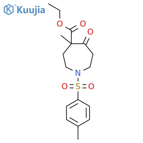 Ethyl 4-methyl-5-oxo-1-tosylazepane-4-carboxylate structure