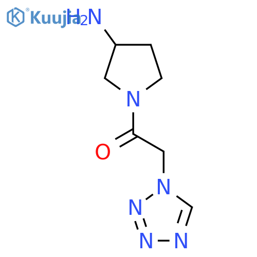 1-(3-Aminopyrrolidin-1-yl)-2-(1H-tetrazol-1-yl)ethan-1-one structure