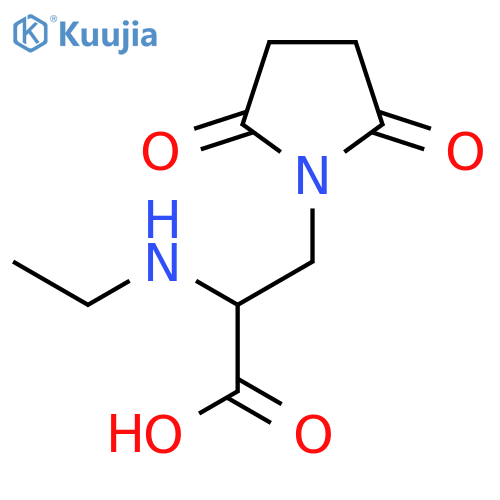 3-(2,5-Dioxopyrrolidin-1-yl)-2-(ethylamino)propanoic acid structure