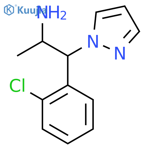 1-(2-Chlorophenyl)-1-(1H-pyrazol-1-yl)propan-2-amine structure