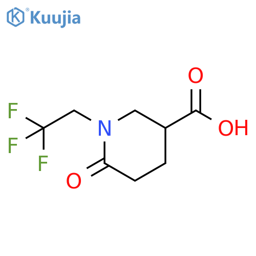 6-OXO-1-(2,2,2-TRIFLUOROETHYL)PIPERIDINE-3-CARBOXYLIC ACID structure