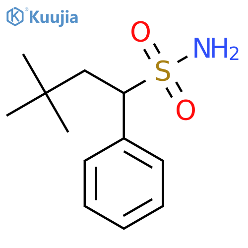 3,3-Dimethyl-1-phenylbutane-1-sulfonamide structure