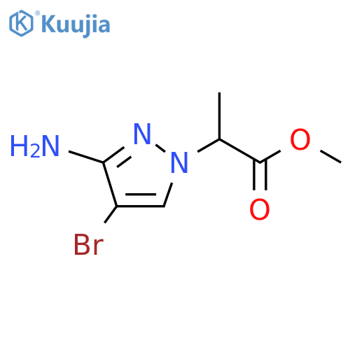 methyl 2-(3-amino-4-bromo-1H-pyrazol-1-yl)propanoate structure