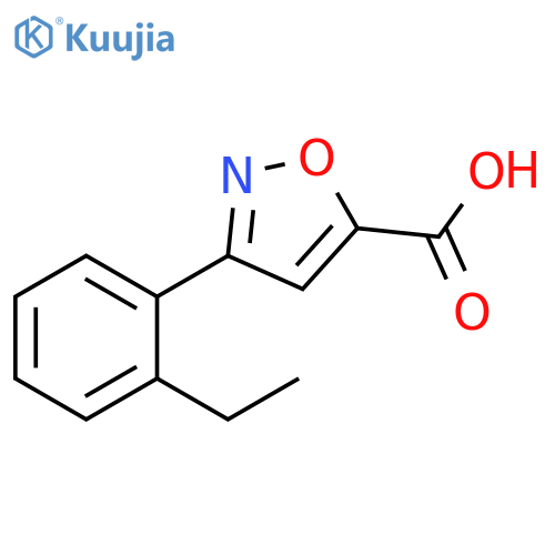 3-(2-ethylphenyl)-1,2-oxazole-5-carboxylic acid structure