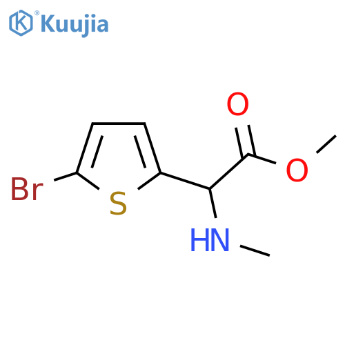 methyl 2-(5-bromothiophen-2-yl)-2-(methylamino)acetate structure