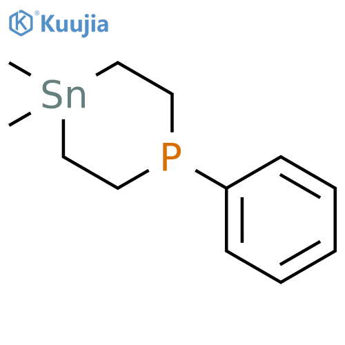 1,4-Phosphastannin, hexahydro-4,4-dimethyl-1-phenyl- structure