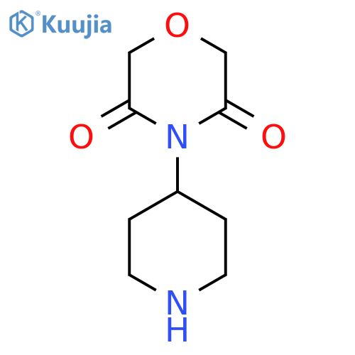 4-(Piperidin-4-yl)morpholine-3,5-dione structure