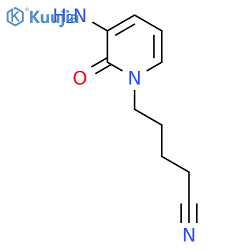 5-(3-amino-2-oxo-1,2-dihydropyridin-1-yl)pentanenitrile structure