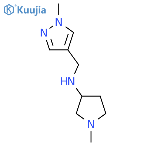 1-methyl-N-[(1-methyl-1H-pyrazol-4-yl)methyl]pyrrolidin-3-amine structure