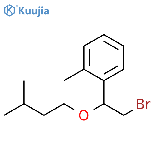 1-2-bromo-1-(3-methylbutoxy)ethyl-2-methylbenzene structure