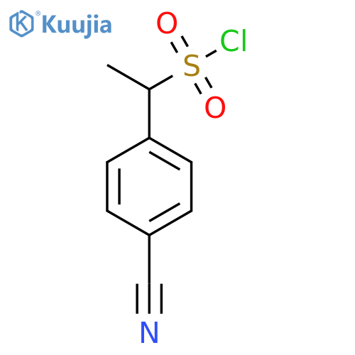 1-(4-Cyanophenyl)ethane-1-sulfonyl chloride structure