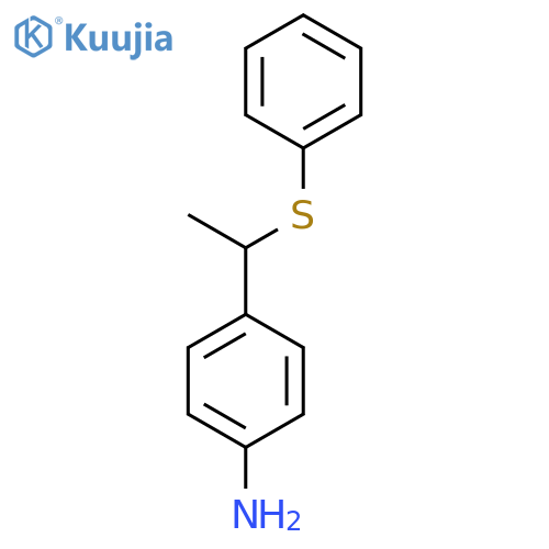 4-1-(phenylsulfanyl)ethylaniline structure