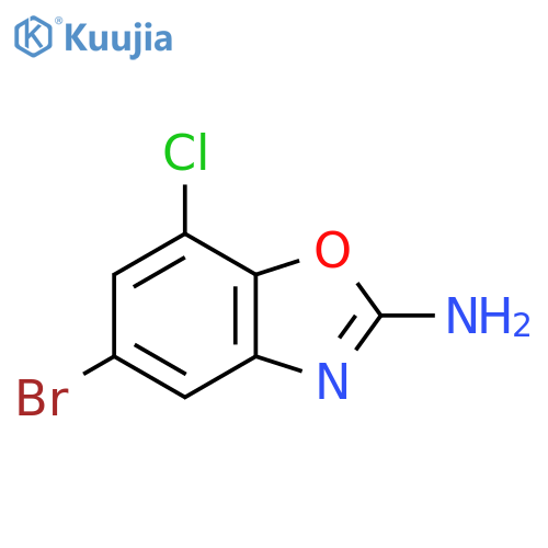 5-Bromo-7-chloro-1,3-benzoxazol-2-amine structure
