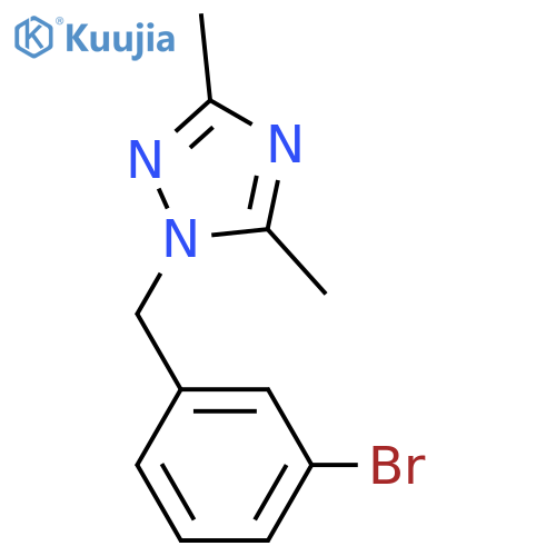 1H-1,2,4-Triazole, 1-[(3-bromophenyl)methyl]-3,5-dimethyl-  structure