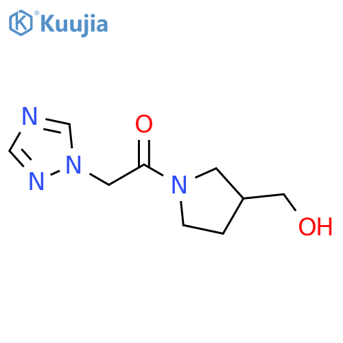 1-(3-(hydroxymethyl)pyrrolidin-1-yl)-2-(1H-1,2,4-triazol-1-yl)ethan-1-one structure