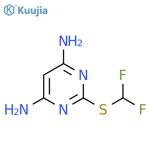 2-(difluoromethyl)sulfanylpyrimidine-4,6-diamine structure