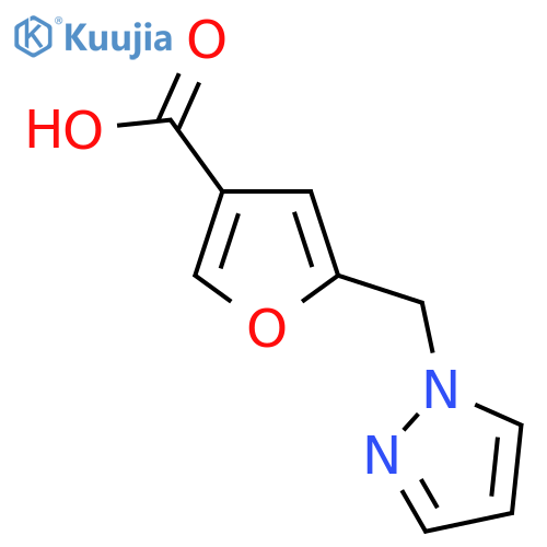 5-(Pyrazol-1-ylmethyl)furan-3-carboxylic acid structure