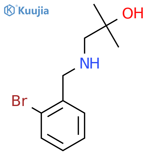 1-{(2-bromophenyl)methylamino}-2-methylpropan-2-ol structure