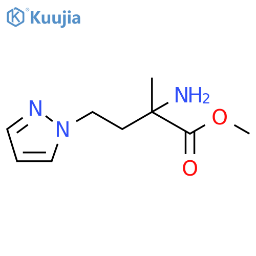 methyl 2-amino-2-methyl-4-(1H-pyrazol-1-yl)butanoate structure