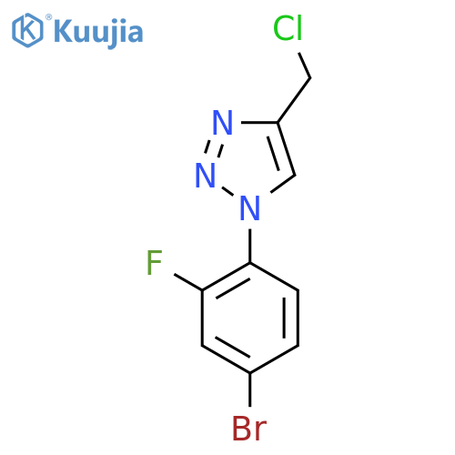 1-(4-Bromo-2-fluorophenyl)-4-(chloromethyl)-1H-1,2,3-triazole structure