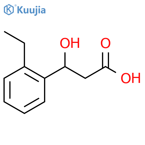 3-(2-ethylphenyl)-3-hydroxypropanoic acid structure