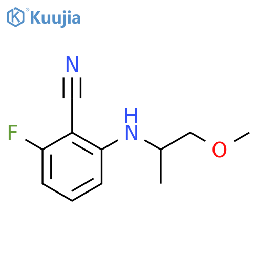 2-fluoro-6-(1-methoxypropan-2-yl)aminobenzonitrile structure