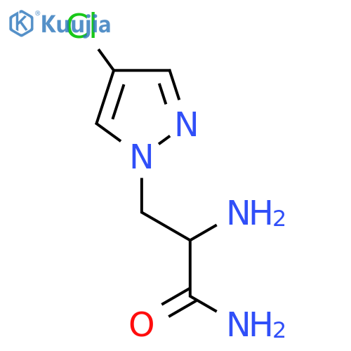 2-Amino-3-(4-chloro-1h-pyrazol-1-yl)propanamide structure