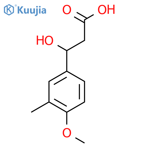 3-hydroxy-3-(4-methoxy-3-methylphenyl)propanoic acid structure