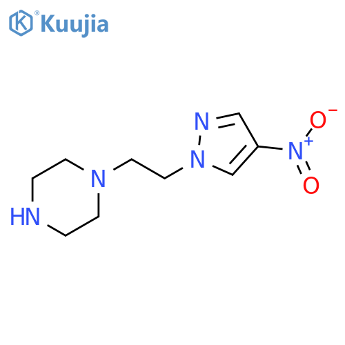1-[2-(4-Nitro-1H-pyrazol-1-yl)ethyl]piperazine structure