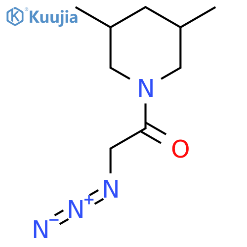 1-(Azidoacetyl)-3,5-dimethylpiperidine structure
