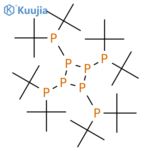 1,4-Bis(di-tert-butylphosphanyl)-2,3-bis(di-tert-butylphosphanyl)tetraphosphetane structure