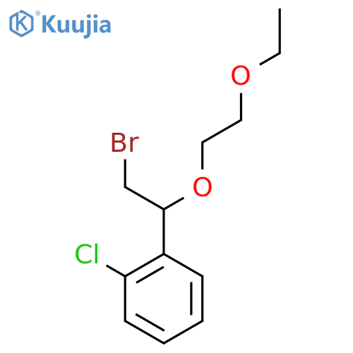 1-2-bromo-1-(2-ethoxyethoxy)ethyl-2-chlorobenzene structure